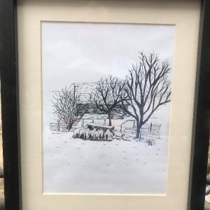 Feeding Sheep - Original Art