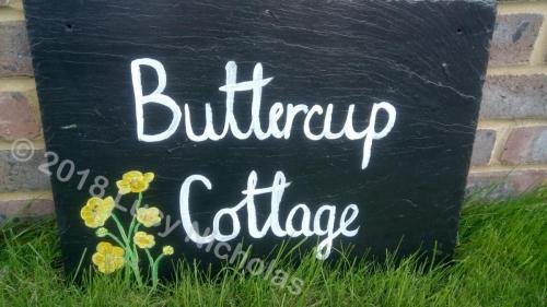 Buttercup Cottage sign