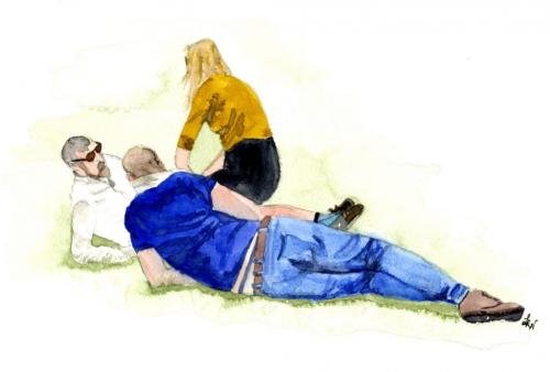 Relaxing at Fordingbridge Fair